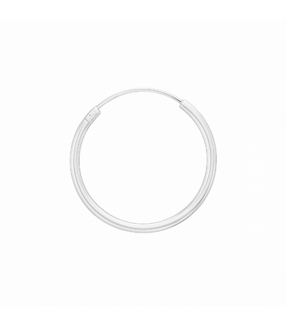 Créoles en Argent Lisse 8 à 70mm Épaisseur 1.2mm Prix Par Paire