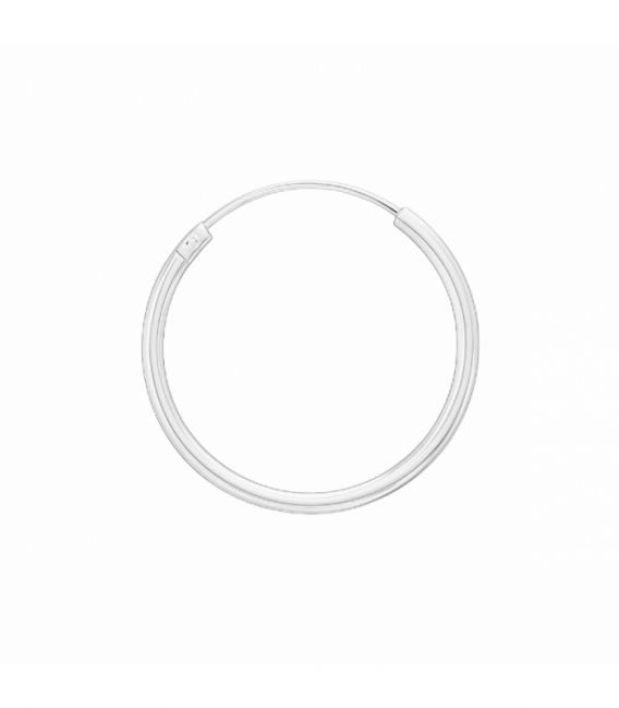 Créoles en Argent Lisse 8 à 70mm Épaisseur 1.2mm Prix Par Paire