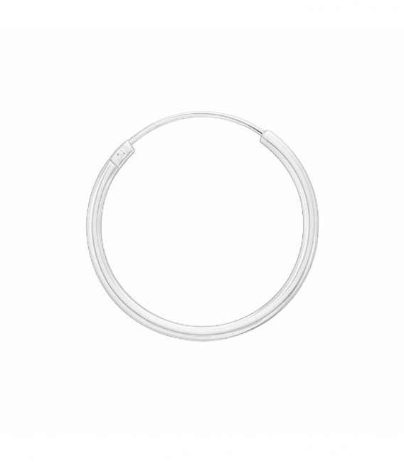 Créoles en Argent Lisse 8 à 70mm Épaisseur 1.2mm Prix Par Paire