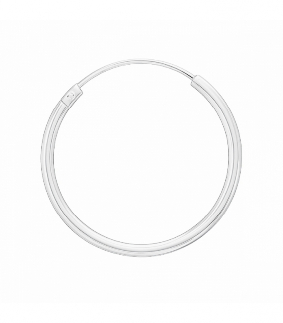 Créoles en Argent Lisse 8 à 70mm Épaisseur 1.2mm Prix Par Paire