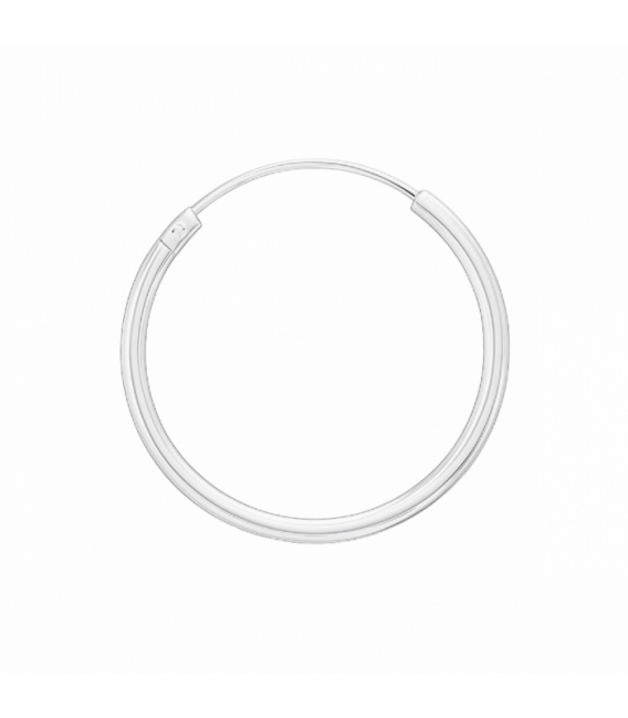 Créoles en Argent Lisse 8 à 70mm Épaisseur 1.2mm Prix Par Paire