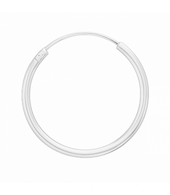 Créoles en Argent Lisse 8 à 70mm Épaisseur 1.2mm Prix Par Paire