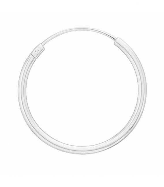 Créoles en Argent Lisse 8 à 70mm Épaisseur 1.2mm Prix Par Paire