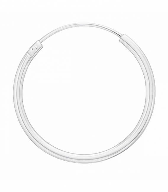 Créoles en Argent Lisse 8 à 70mm Épaisseur 1.2mm Prix Par Paire