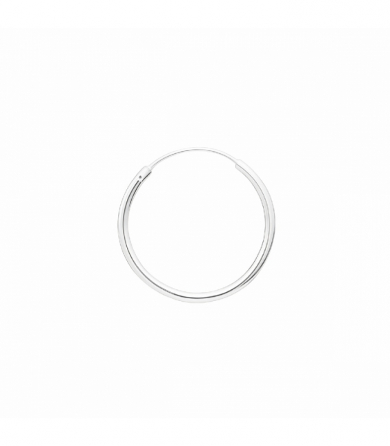 Créoles en Argent Lisse 8 à 70mm Épaisseur 1.5mm Prix Par Paire