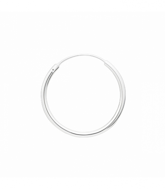 Créoles en Argent Lisse 8 à 70mm Épaisseur 1.5mm Prix Par Paire