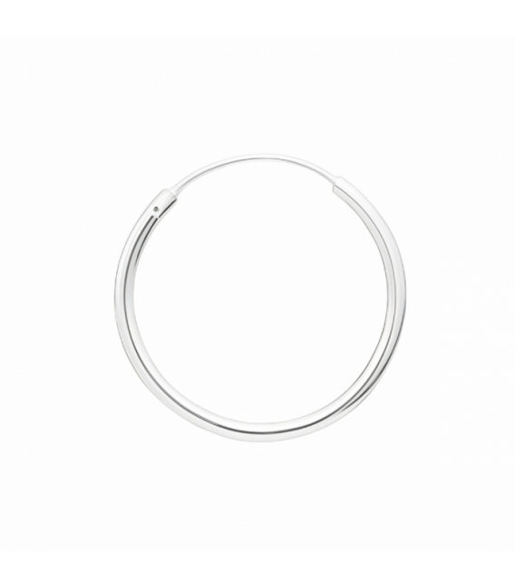 Créoles en Argent Lisse 8 à 70mm Épaisseur 1.5mm Prix Par Paire