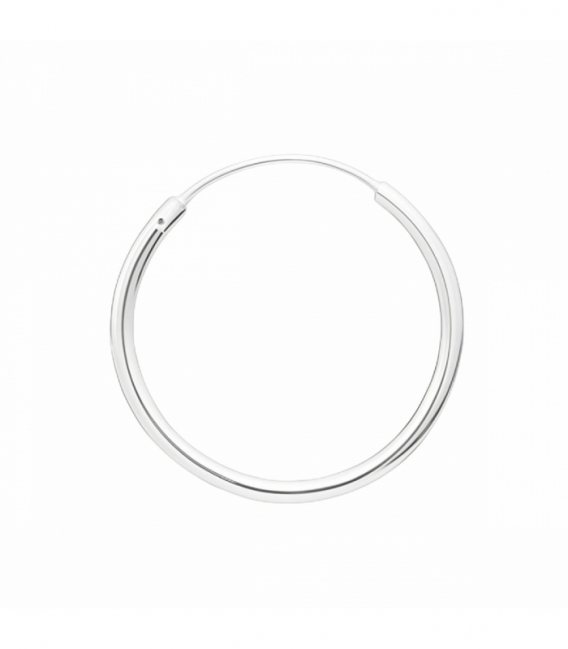 Créoles en Argent Lisse 8 à 70mm Épaisseur 1.5mm Prix Par Paire