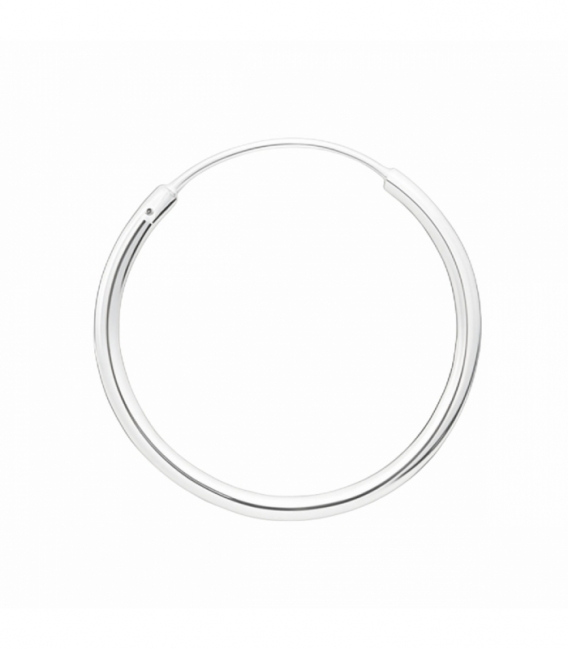 Créoles en Argent Lisse 8 à 70mm Épaisseur 1.5mm Prix Par Paire