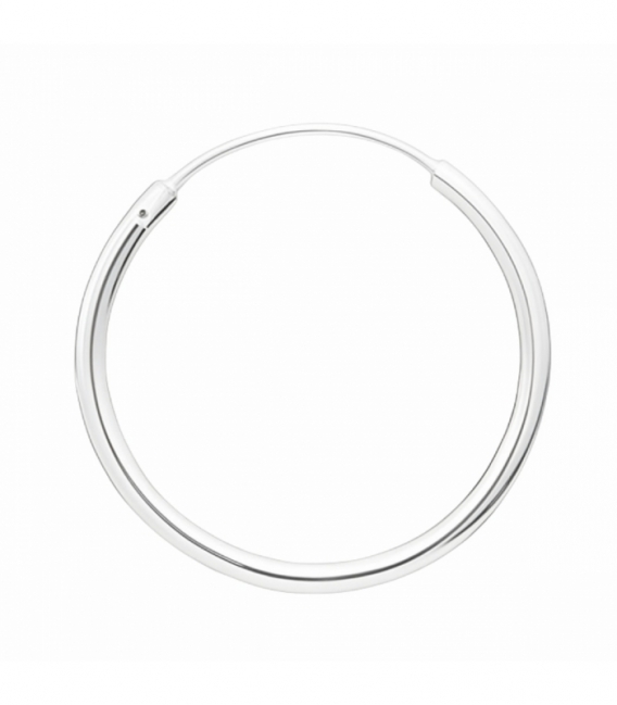 Créoles en Argent Lisse 8 à 70mm Épaisseur 1.5mm Prix Par Paire