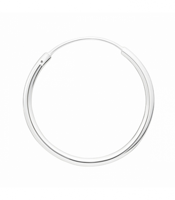 Créoles en Argent Lisse 8 à 70mm Épaisseur 1.5mm Prix Par Paire