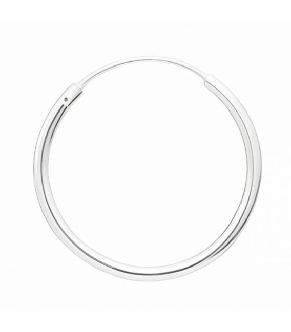 Créoles en Argent Lisse 8 à 70mm Épaisseur 1.5mm Prix Par Paire