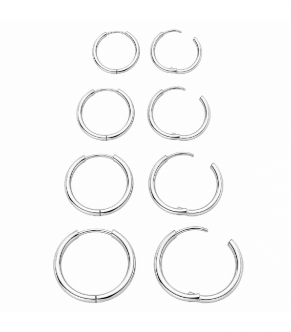 Créoles en Acier 304 Largeur 1.6mm Prix Par Paire