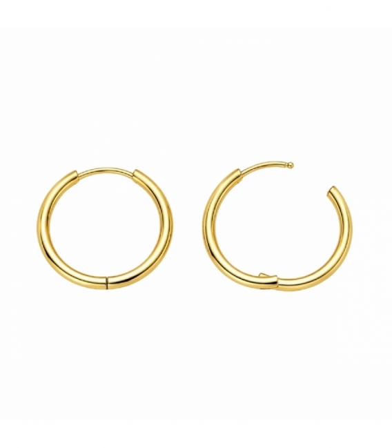 Créoles en Acier 304 Épaisseur 1.6mm Doré Prix Par Paire