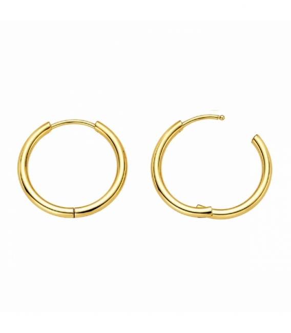 Créoles en Acier 304 Épaisseur 1.6mm Doré Prix Par Paire