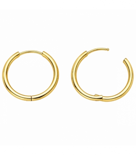 Créoles en Acier 304 Épaisseur 1.6mm Doré Prix Par Paire