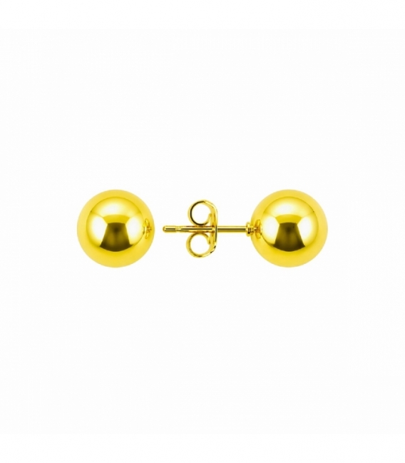 Boucles d’oreilles en Acier 304 Boule Doré Prix Par Paire