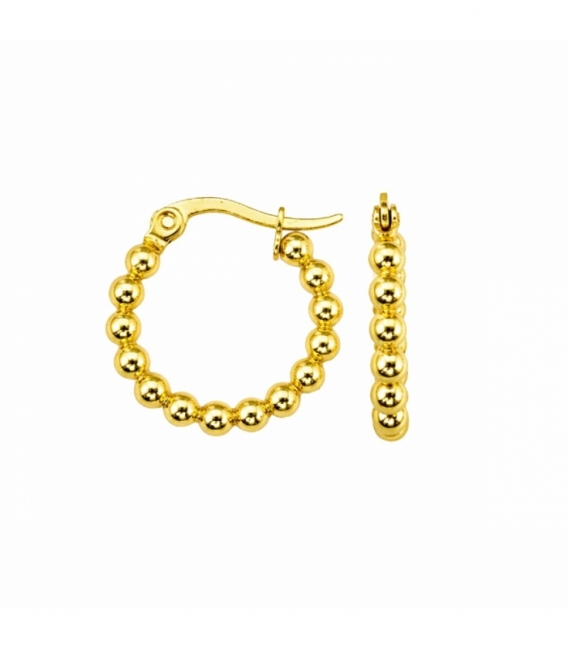 Créoles en Acier 304 Boules 20mm Doré Prix Par Paire