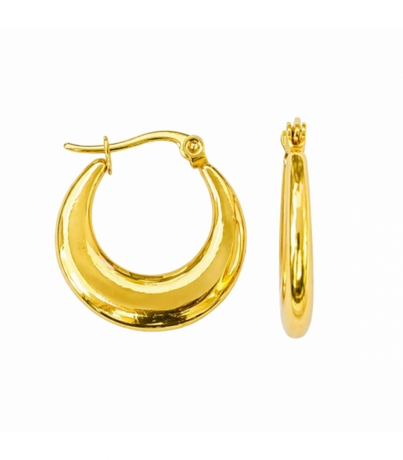 Créoles en Acier 304 Style Pirate 23mm Doré Prix Par Paire