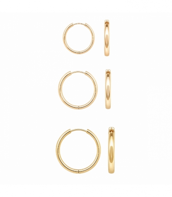 Aro Laton Grosor 3mm Bañado en Oro 14K