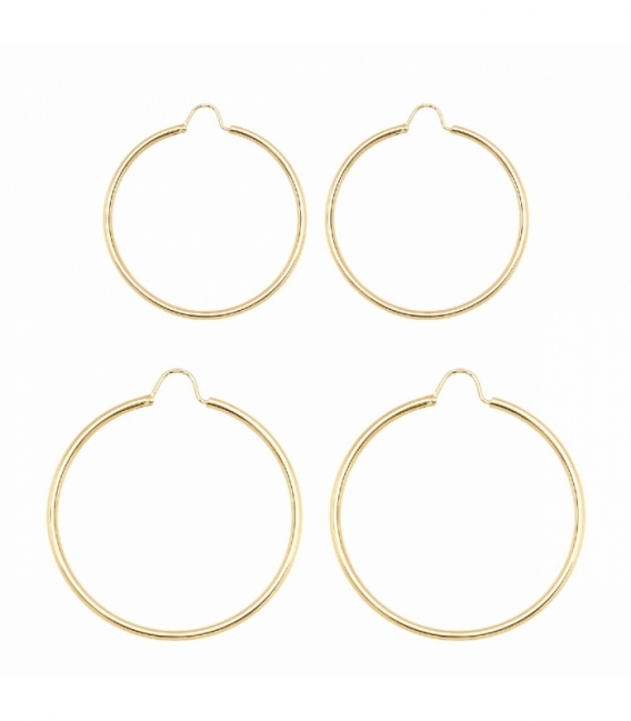 Aro Laton Grosor 2mm Bañado en Oro 14K