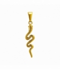Colgante Acero 304 Serpiente Dorado 25mm