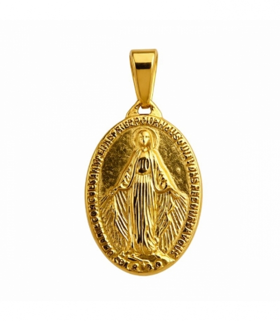 Colgante Acero 304 Virgen Maria 18mm