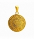 Colgante Acero 304 Calendario Azteca Dorado Ø27mm