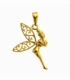 Pendentif en Acier 304 Fée Doré 38mm