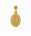 Pendentif en Acier 304 Vierge de Guadalupe Doré 10mm