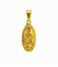 Pendentif en Acier 304 Vierge de Guadalupe Doré 19mm