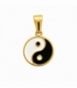 Pendentif en Acier 304 Yin Yang Doré Ø11mm