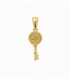 Pendentif en Acier 304 Clé de Saint-Benoît Doré 18mm