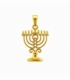 Pendentif en Acier 304 Ménorah Doré 22mm