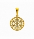 Pendentif en Acier 304 Fleur de Vie Doré Ø15mm