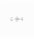 Boucles d’oreilles en Laiton Lune 6mm Plaqué Rhodium