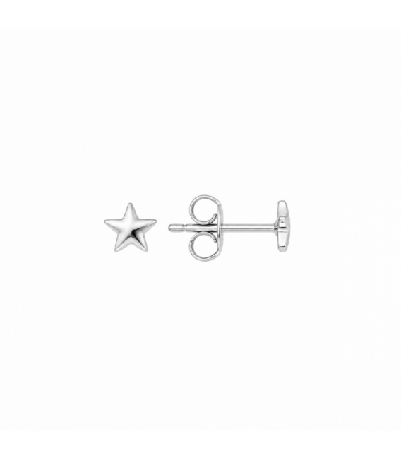 Boucles d’oreilles en Laiton Étoile 5mm Plaqué Rhodium