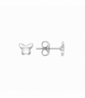 Boucles d’oreilles en Laiton Papillon 5mm Plaqué Rhodium