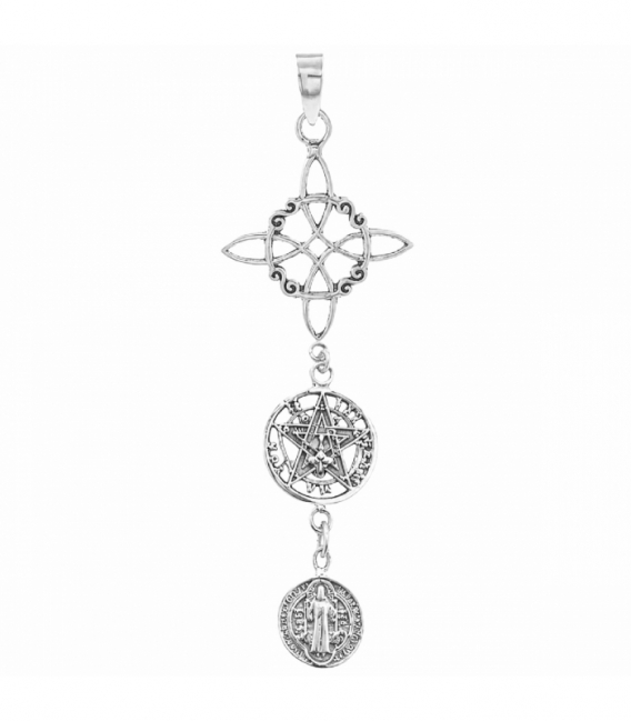Colgante Plata Triple Proteccion 57mm