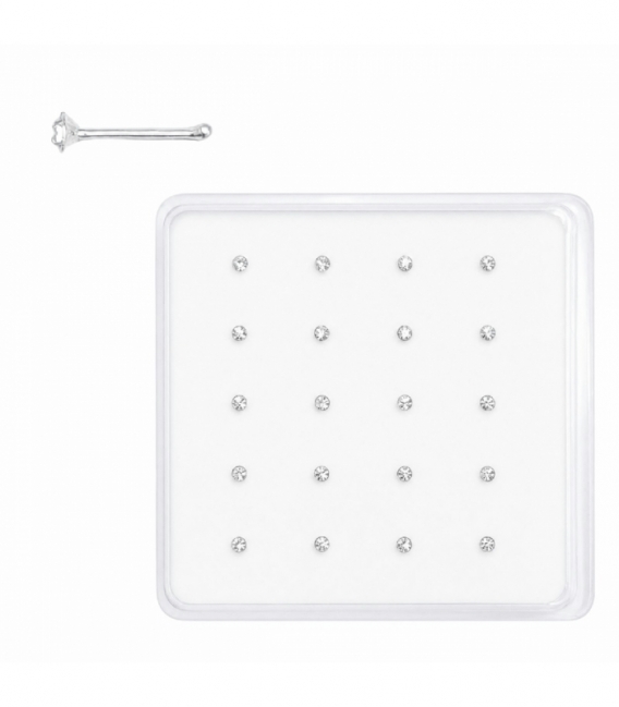 Nariz Plata Bola Brillante 2.5mm