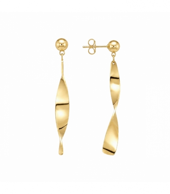 Pendiente Acero 316L Diseño 65mm Bañado en Oro 18K Precio por Par