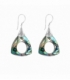 Boucles d’oreilles en Argent Abalone Filigrane 32mm Prix Par Paire