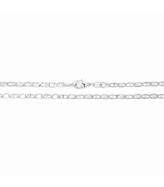 Cadena Laton Ancla 45cm Rodiada